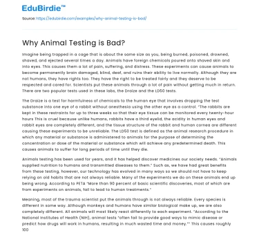 Why Animal Testing is Bad?