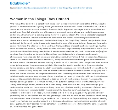 Women in the Things They Carried