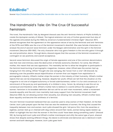 The Handmaid’s Tale: On The Crux Of Successful Feminism