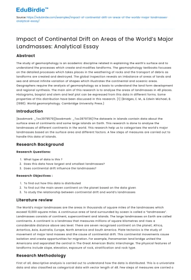 Continental Drift’s Impact on Major Landmasses: Analysis