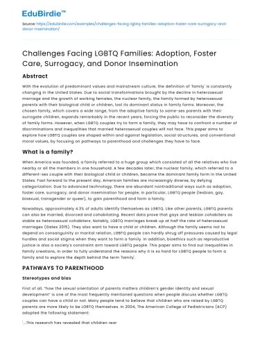 LGBTQ Family Challenges: Adoption, Foster Care, Surrogacy, and More