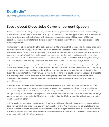 Analyzing the Impact of Steve Jobs’ Address on Modern Thought