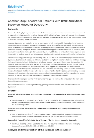 Advances in BMD: Analyzing Muscular Dystrophy