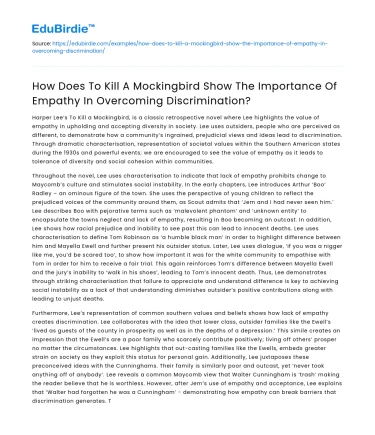 Importance of Empathy in Overcoming Discrimination