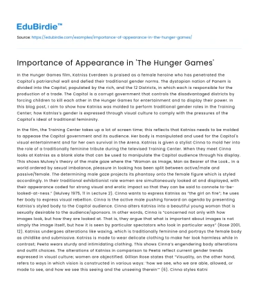 Importance of Appearance in ‘The Hunger Games’