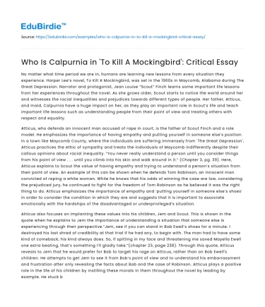 Who Is Calpurnia in ‘To Kill A Mockingbird’: Critical Essay