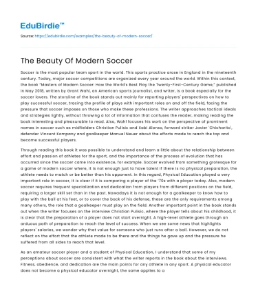 The Beauty Of Modern Soccer