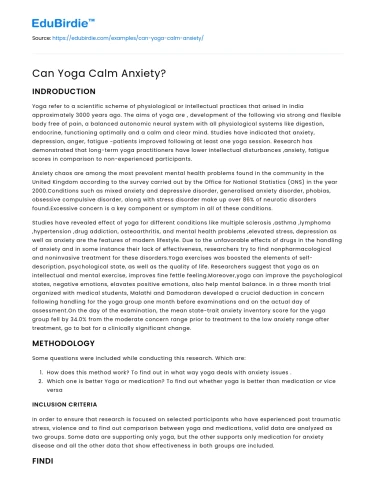 Can Yoga Calm Anxiety?