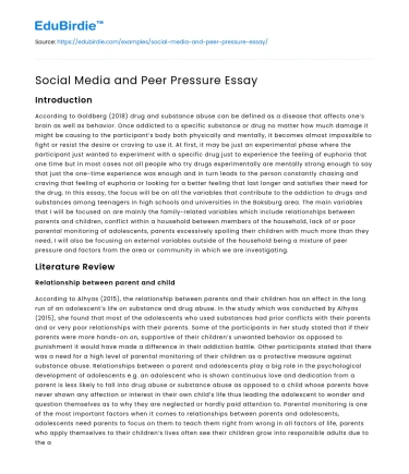 Social Media and Peer Pressure Essay