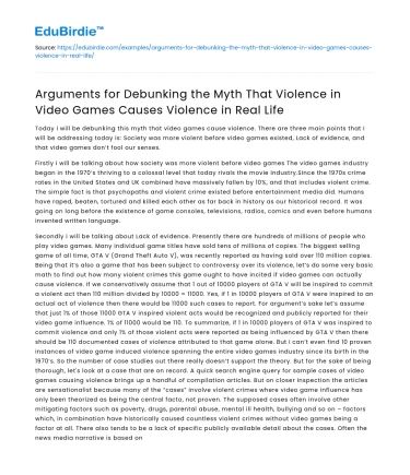 Debunking the Myth: Video Games Don’t Cause Real Life Violence
