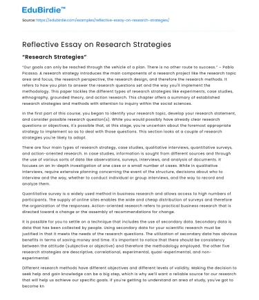 Effective Research Strategies