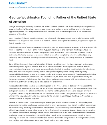 George Washington: Architect of a Nation