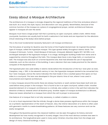 The Architectural Splendor of Mosques