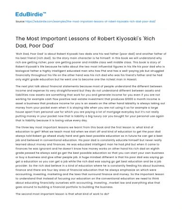 The Most Important Lessons of Robert Kiyosaki’s ‘Rich Dad, Poor Dad’