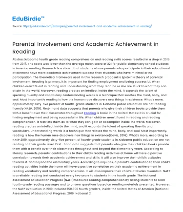 Parental Role in Enhancing Reading Proficiency