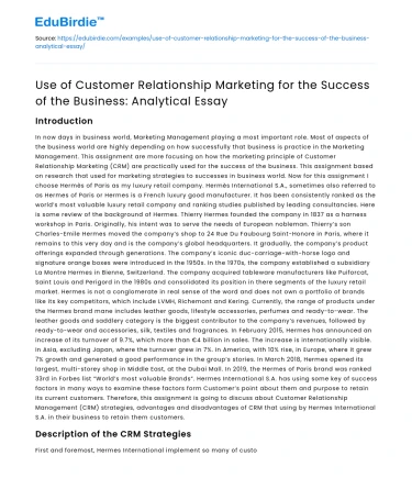 Customer Relationship Marketing for Sustainable Business Growth