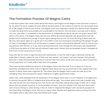 The Genesis of Magna Carta: Historical Foundations and Impacts