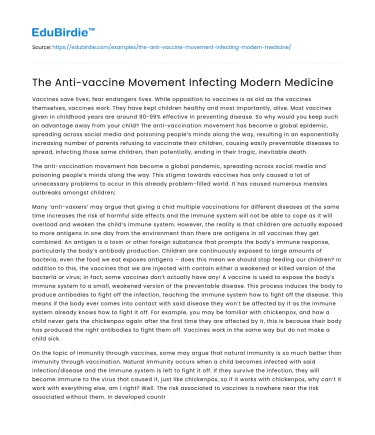 The Anti-vaccine Movement Infecting Modern Medicine