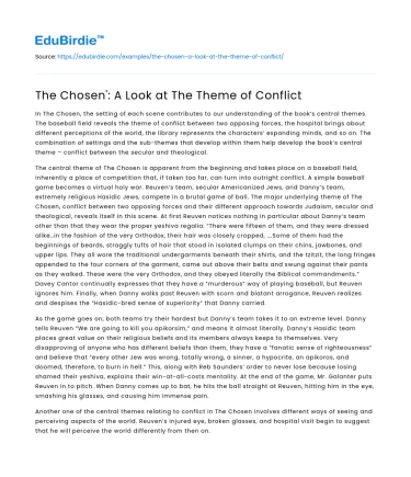 The Chosen’: A Look at The Theme of Conflict