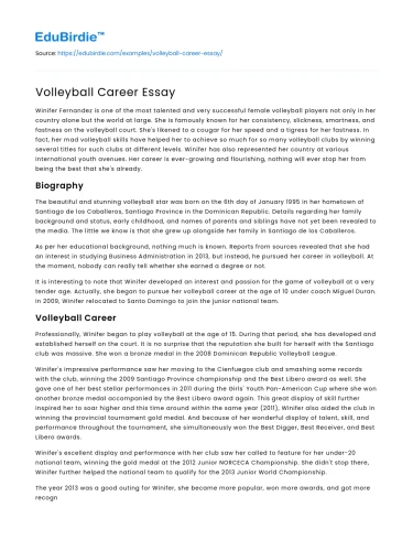 The Evolution and Impact of a Volleyball Career
