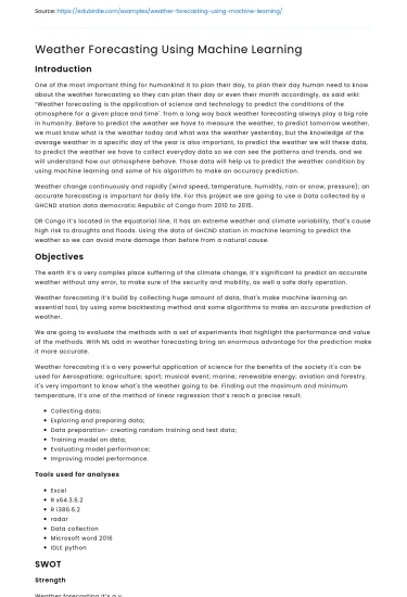 Advancements in Machine Learning for Weather Forecasting