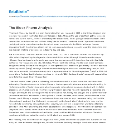 The Black Phone Analysis