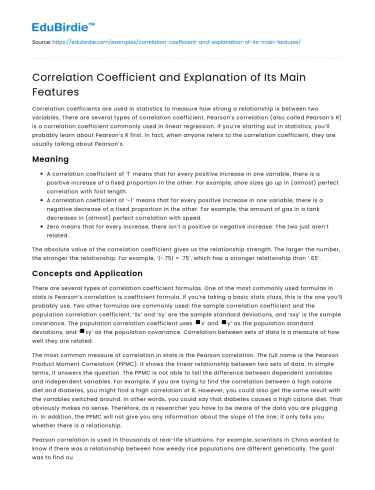The Correlation Coefficient: Key Insights