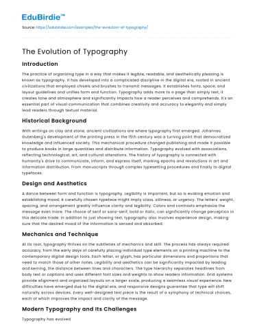 The Evolution of Typography