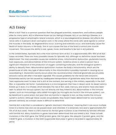 ALS Essay