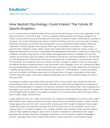 How Gestalt Psychology Could Impact The Future Of Sports Graphics