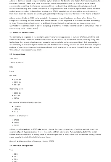 Adidas: Organization Background and Industry Analysis