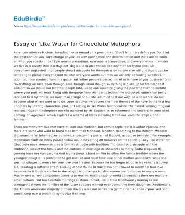 Metaphors in ‘Like Water for Chocolate’