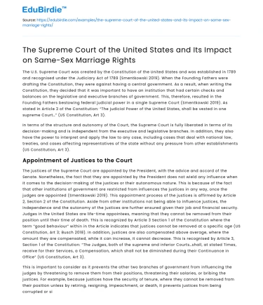 SCOTUS Impact on Same-Sex Marriage Rights