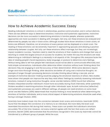 How to Achieve Academic Success: Essay