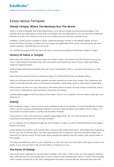 Essay about Temples