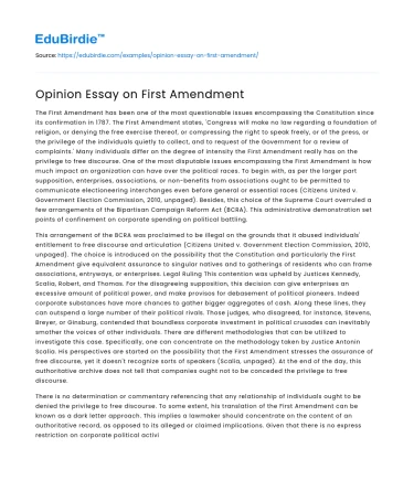 The First Amendment: A Pillar of Democracy