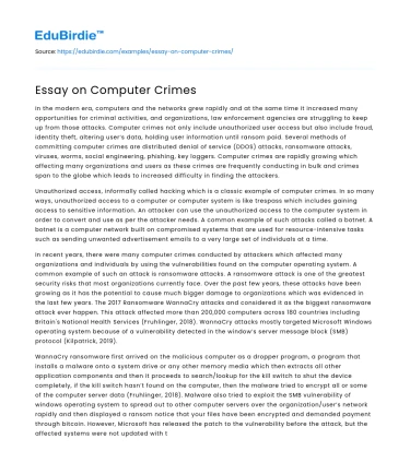 The Complexity of Computer Crimes