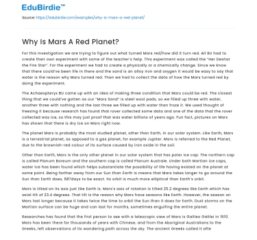 Why Is Mars A Red Planet?