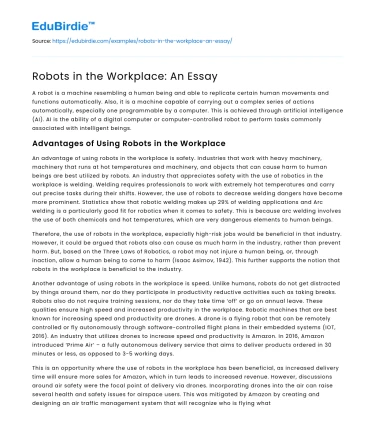 Robots in the Workplace: An Essay