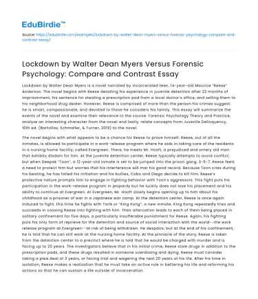 Lockdown vs Forensic Psychology: Compare & Contrast