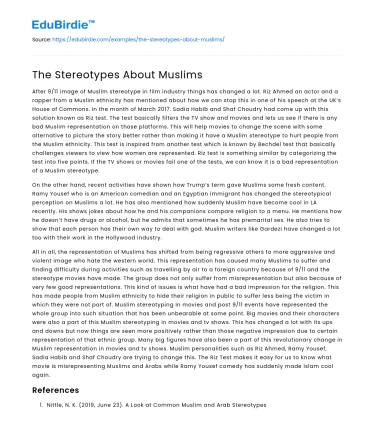 The Stereotypes About Muslims