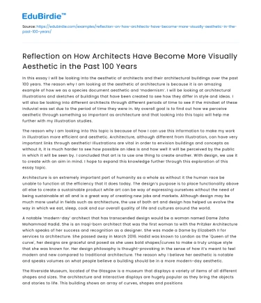 Architectural Aesthetics Over Past 100 Years