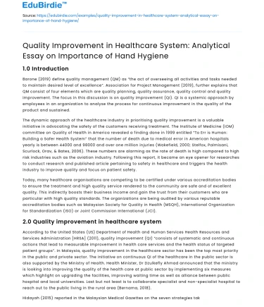 Importance of Hand Hygiene in Healthcare Quality