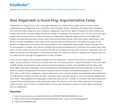 The Kingship of Gilgamesh: A Balanced Perspective