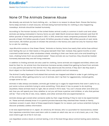 Rethinking Animal Welfare: Ending Abuse