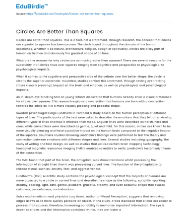 Circles Are Better Than Squares