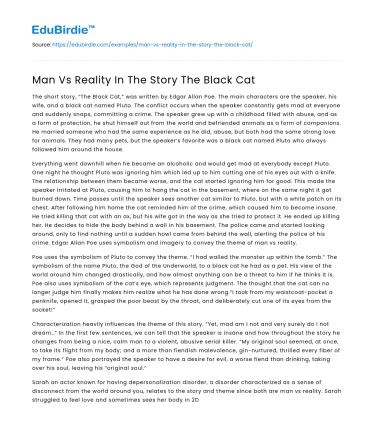 Man Vs Reality In The Story The Black Cat