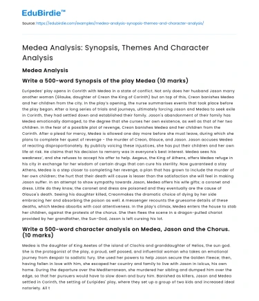 Medea Analysis: Synopsis, Themes And Character Analysis
