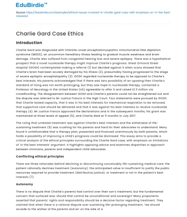 Charlie Gard Case Ethics