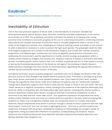 Inevitability of Extinction